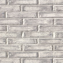 Appleton Dark Grey Faux Weathered Brick Vinyl Wallpaper