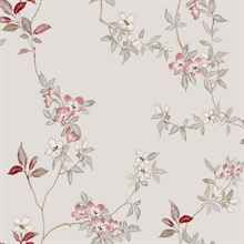 April Blossom Cream Watercolor Floral Wallpaper