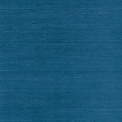 Aqua Blue Natural Grasscloth Wallpaper