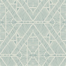 Aqua Diamond Macrame Southwest Tribal Wallpaper