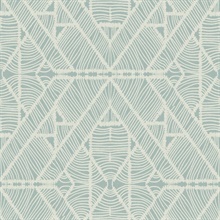 Aqua Diamond Macrame Southwest Tribal Wallpaper