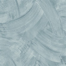 Aqua Faux Plaster Swirl Wallpaper