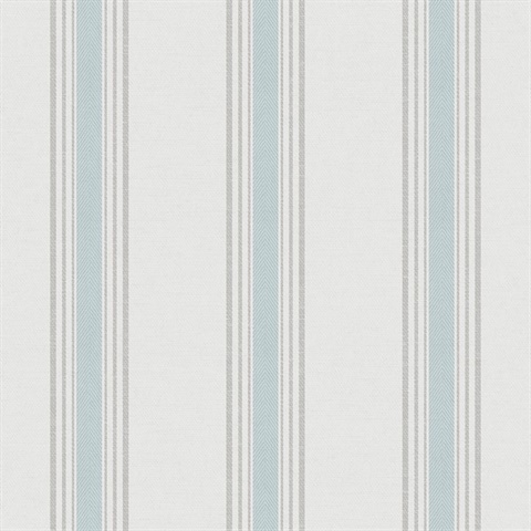 Aqua Vertical Stripes Wallpaper