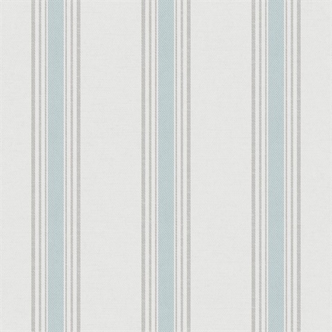 Aqua Vertical Stripes Wallpaper