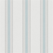 Aqua Vertical Stripes Wallpaper
