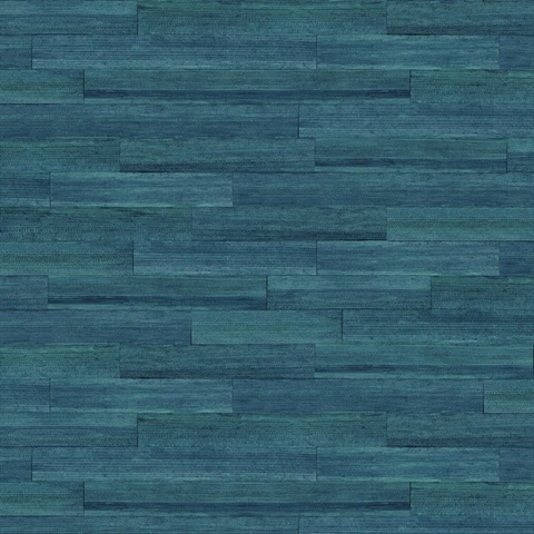 Aquamarine Textured Weathered Planks Wallpaper