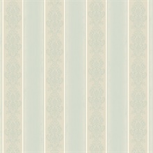 Arabelle Blue Damask Stripe Wallpaper