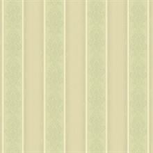 Arabelle Green Damask Stripe Wallpaper