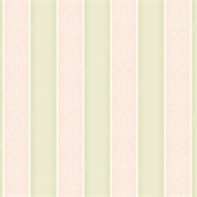 Arabelle Pink Damask Stripe Wallpaper