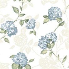 Arbor Rose Blue Floral Trail Wallpaper