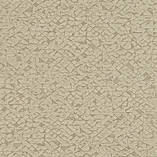 Arbus Beige Metallic Textured Geo  Wallpaper
