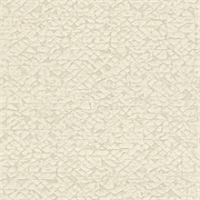 Arbus Cream Metallic Textured Geo  Wallpaper