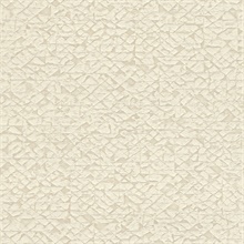 Arbus Cream Metallic Textured Geo  Wallpaper