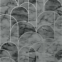 Arch Dark Grey Geometric Wallpaper