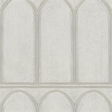 Arches Grey and Pearl Wallpaper
