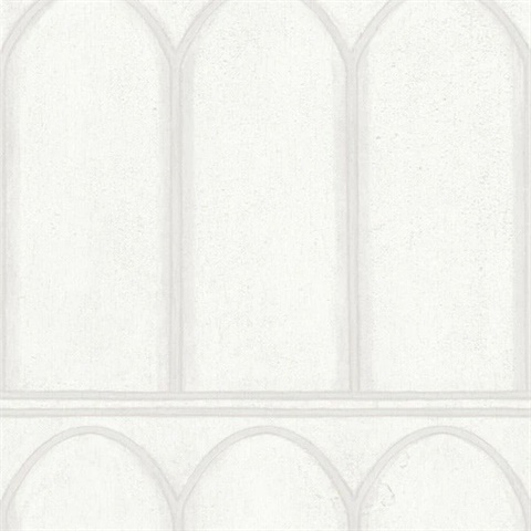 Arches White and Pearl Wallpaper