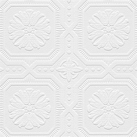 Tin Tiles Paintable Wallpaper
