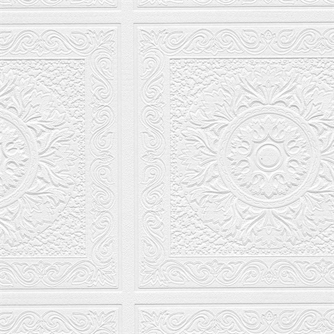 Relief Print Panels Paintable Wallpaper