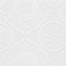 Jacobean Tile Paintable Wallpaper