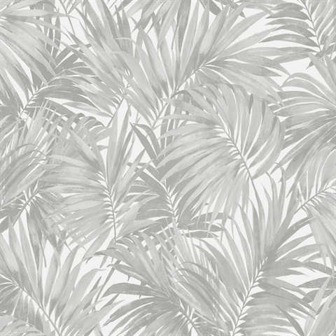 Argos Grey Cordelia Tossed Palms Wallpaper