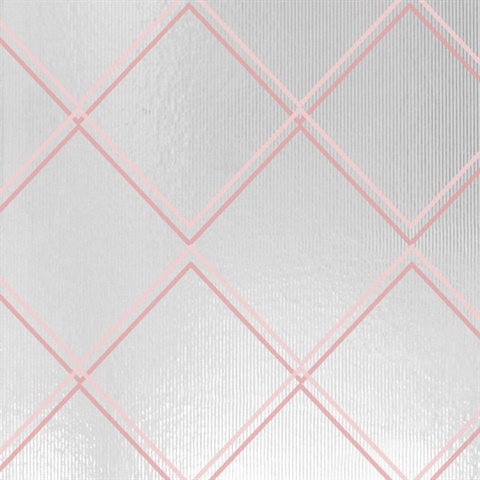 Argyle Pink & Silver | Argyle001 | Modern Designer Wallpaper