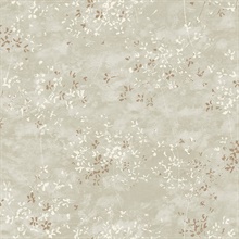 Arian Champagne Metallic Floral Wallpaper