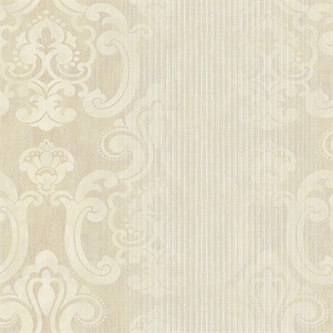 Ariana Gold Striped Damask