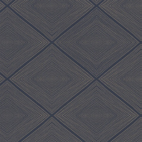 Aries Navy Geometric Wallpaper