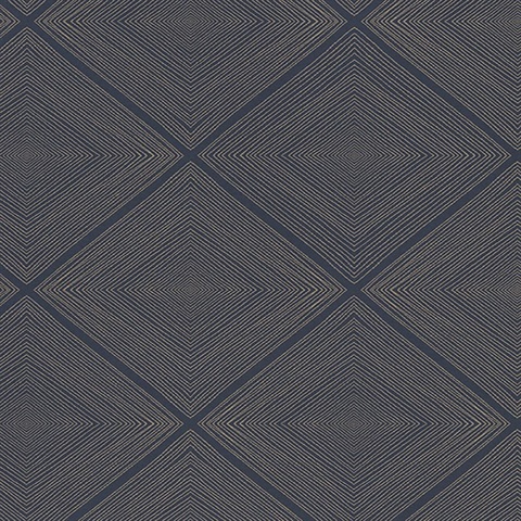 Aries Navy Geometric Wallpaper