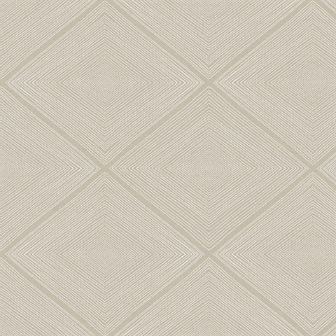 Aries Taupe Geometric Wallpaper