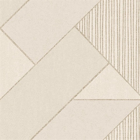 Art Deco Cream Glam Geometric Wallpaper