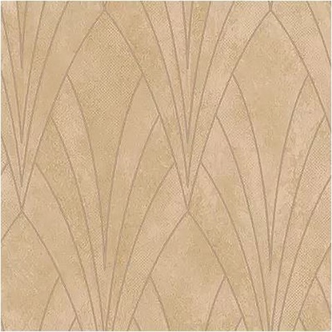 Art Deco Fan Yellow Texture Ground Wallpaper