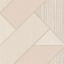 Art Deco Peach Glam Geometric Wallpaper