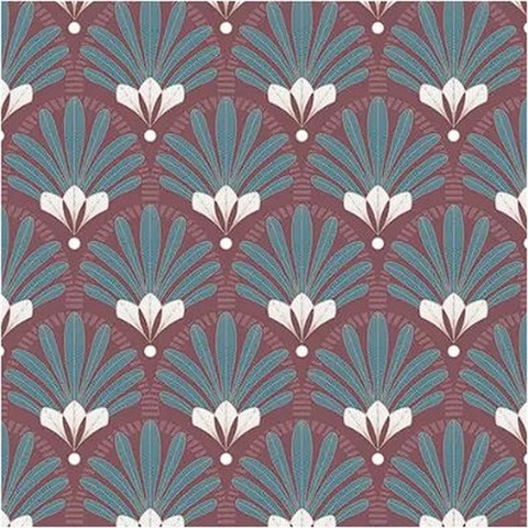 Art Deco Red Wallpaper