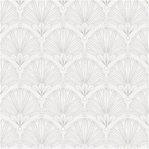 Art Deco White Wallpaper