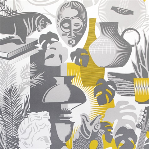 Art Room - Mustard colourway wallpaper