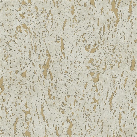 Artisan Faux Cork Gold Chips Wallpaper