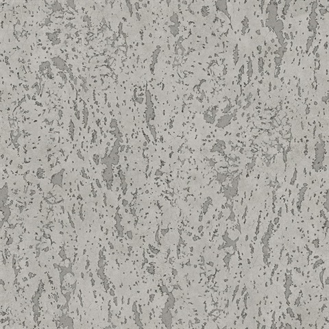 Artisan Faux Cork Silver Wallpaper
