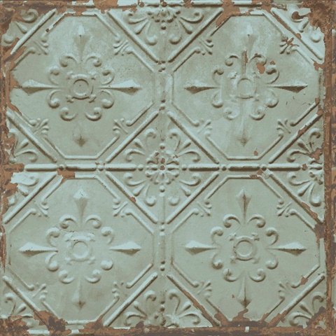 Artisan Turquoise Tin Ceiling Wallpaper