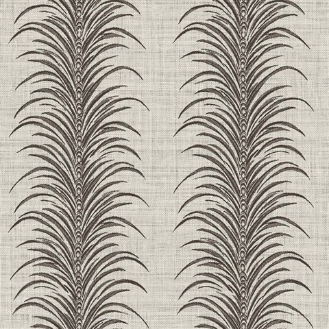 Aruna Black Coffee Vertical Stripe Wallpaper