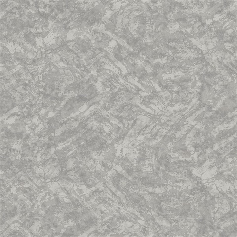 Asero Silver Distressed Faux Wallpaper