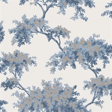 Ashdown Dark Blue Tree Wallpaper