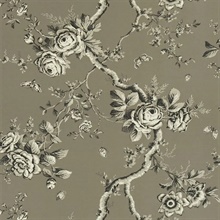 Ashfield Floral Gun Metal Ralph Lauren Wallpaper