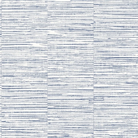 Ashland Cobalt Ink Textile String Wallpaper