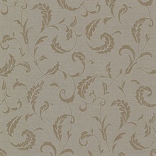 Ashton Brass Scrolls Wallpaper