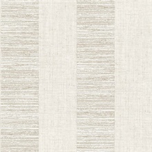 Asian Pear Weathered Weave and Wood Stripe Wallpaper