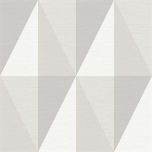 Aspect Grey Geometric Faux Grasscloth Wallpaper