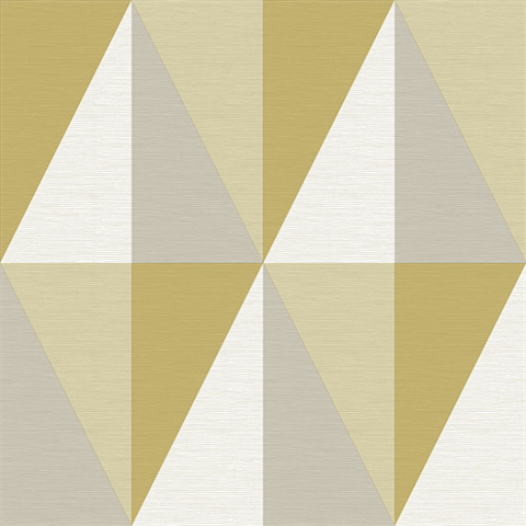 Aspect Yellow Geometric Faux Grasscloth Wallpaper