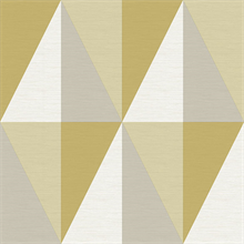 Aspect Yellow Geometric Faux Grasscloth Wallpaper