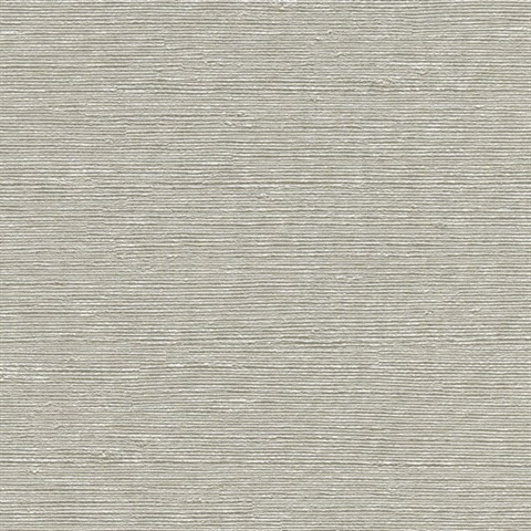 Aspero Light Grey Faux Grasscloth Wallpaper